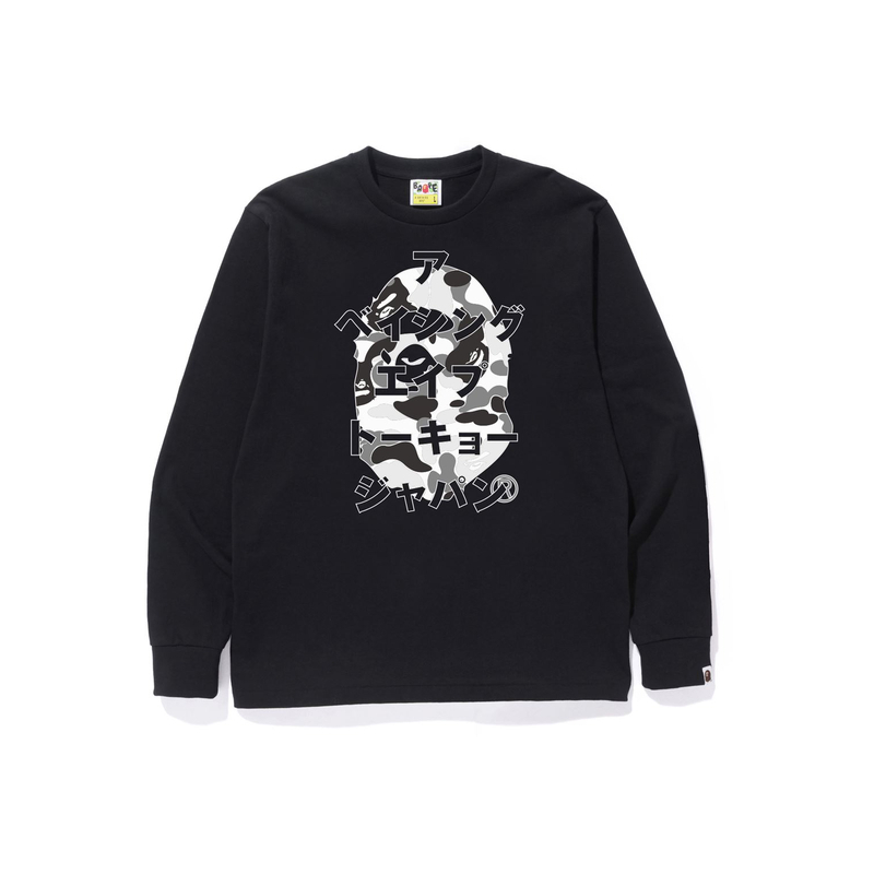 【代購】A BATHING APE Abc Camo Japanese Letters Long Sleeve Tee