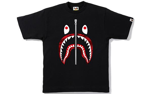【代購】A BATHING APE Color Camo Silver Zip Shark Tee SS23