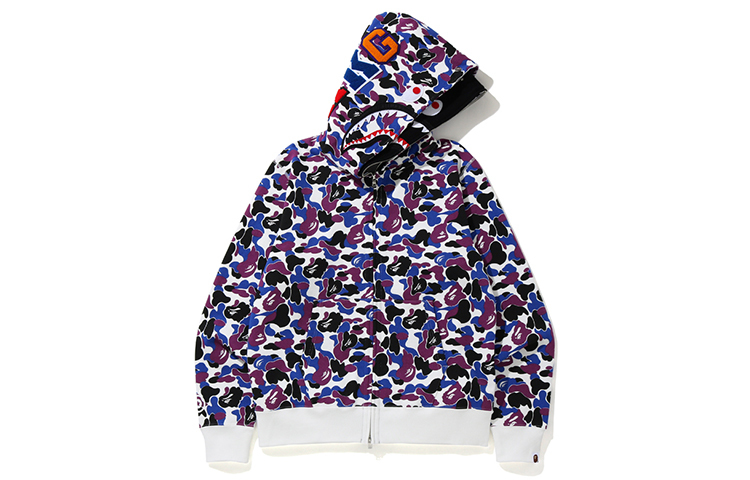 【代購】A BATHING APE Hong Kong 15th Anniversary Tiger Shark Half Full Zip Hoodie