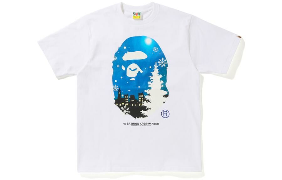 【代購】A BATHING APE Christmas Ape Head Glow In The Dark Tee