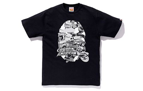 【代購】A BATHING APE X Marvel Comics Camo Captain America Tee