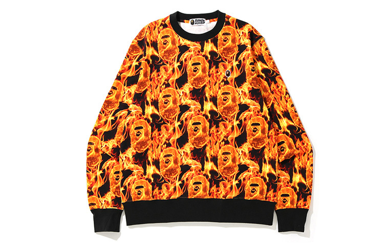 【代購】A BATHING APE Flame Wide Crewneck