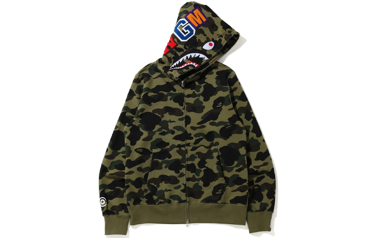 【代購】A BATHING APE Desert Camo Shark Full Zip Hoodie