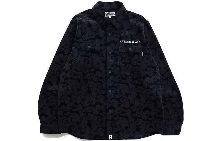 【代購】A BATHING APE Solid Camo Corduroy Work Shirt