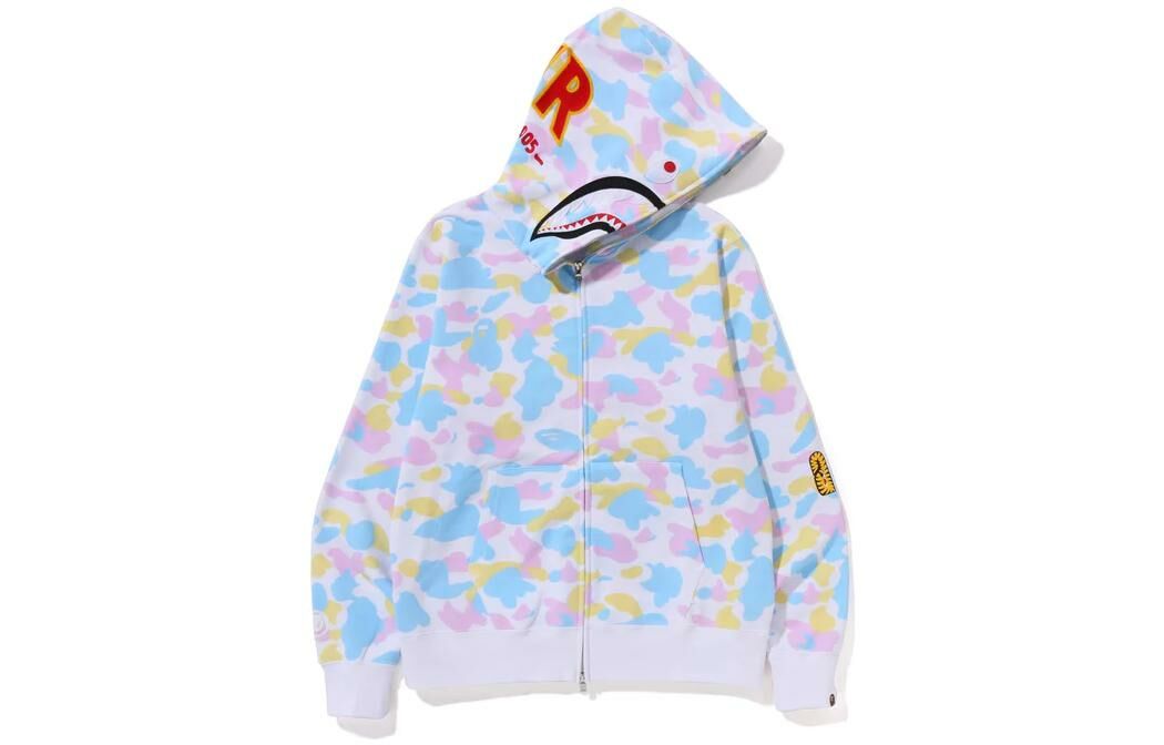 【代購】A BATHING APE New Multi Camo 2nd Shark Full Zip Hoodie