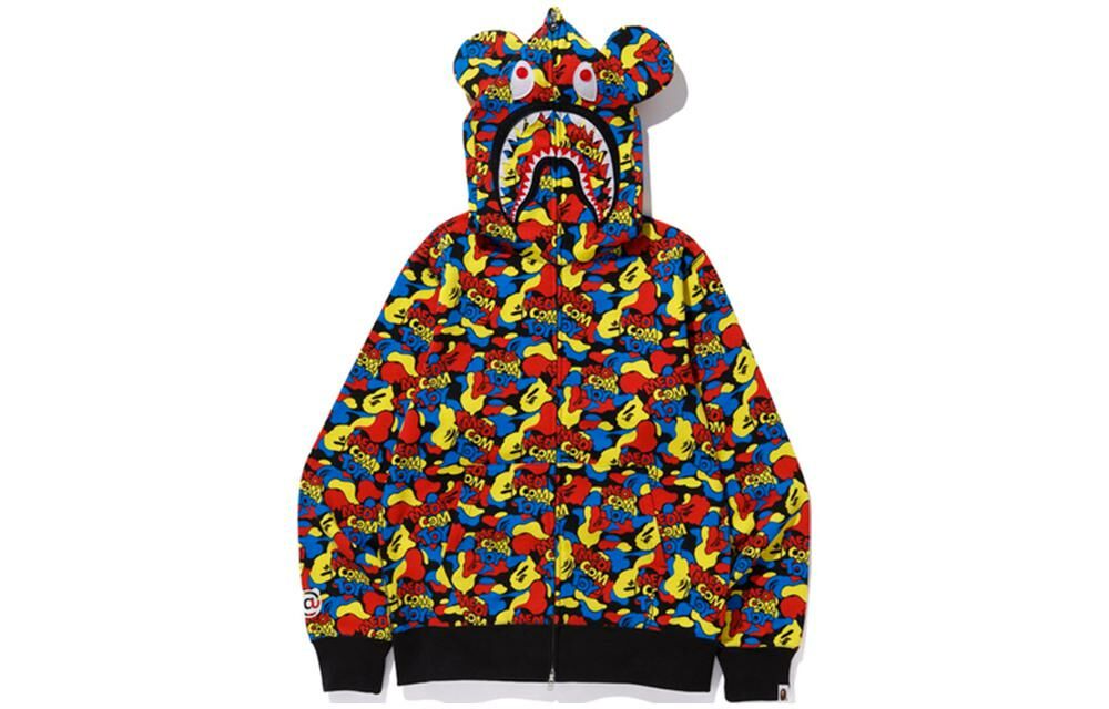 【代購】A BATHING APE X Medicom Toy Camo Bear Shark Full Zip Hoodie
