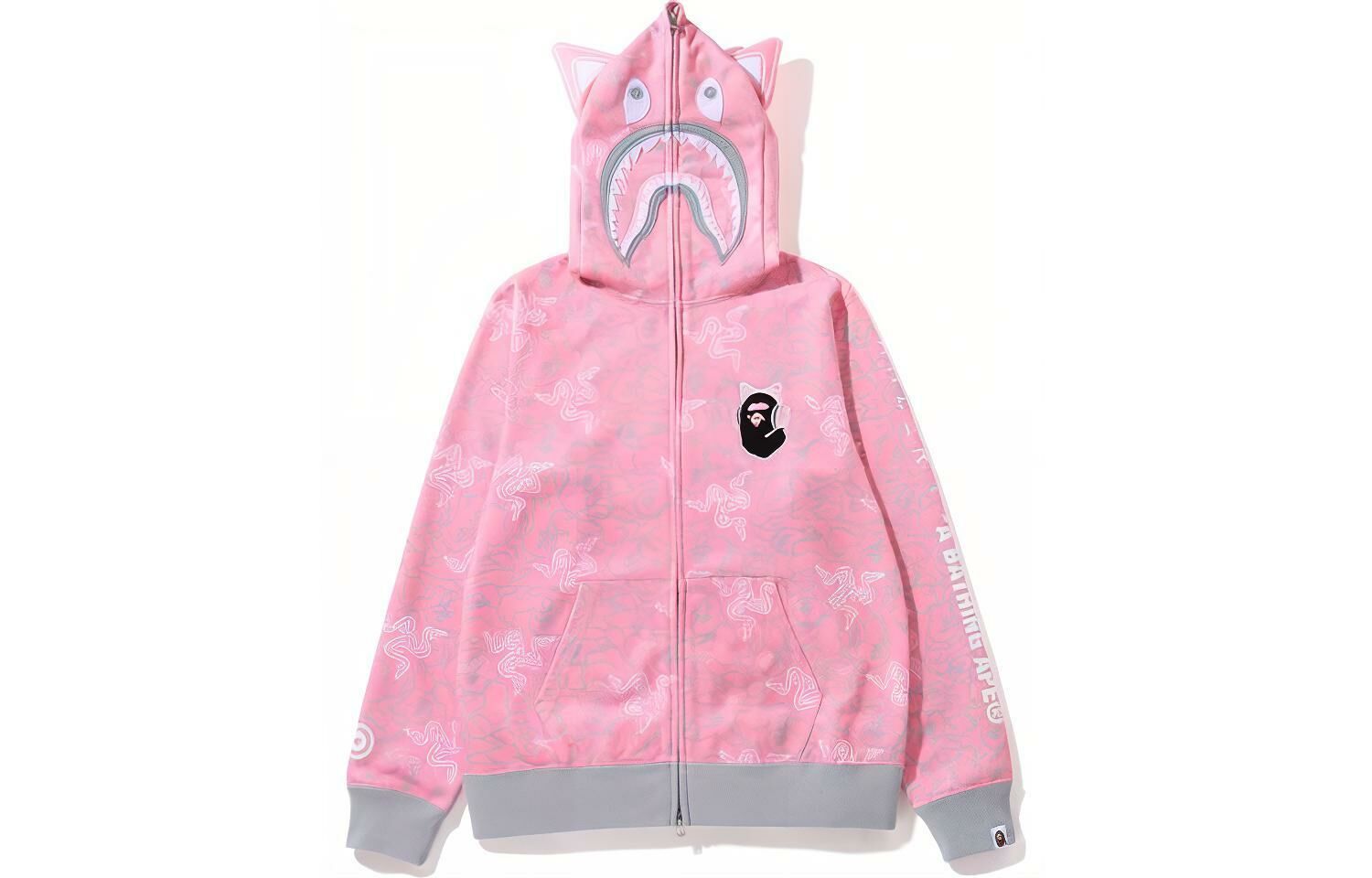 【代購】A BATHING APE X Razer Neon Camo Shark Full Zip Hoodie