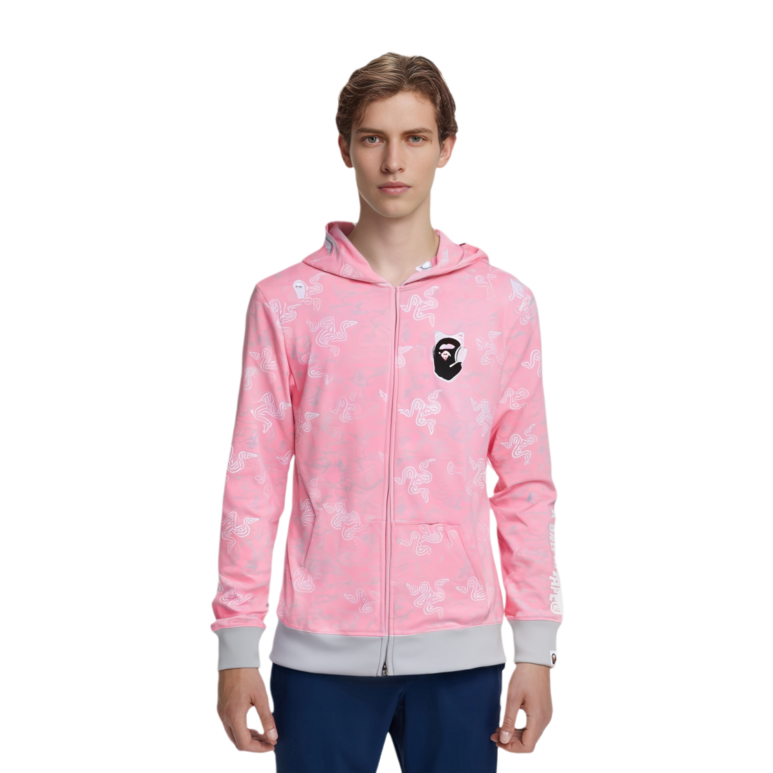 【代購】A BATHING APE X Razer Neon Camo Shark Full Zip Hoodie