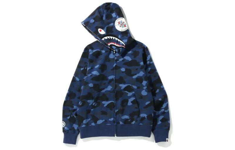 【代購】A BATHING APE Color Camo Shark Full Zip Hoodie SS22