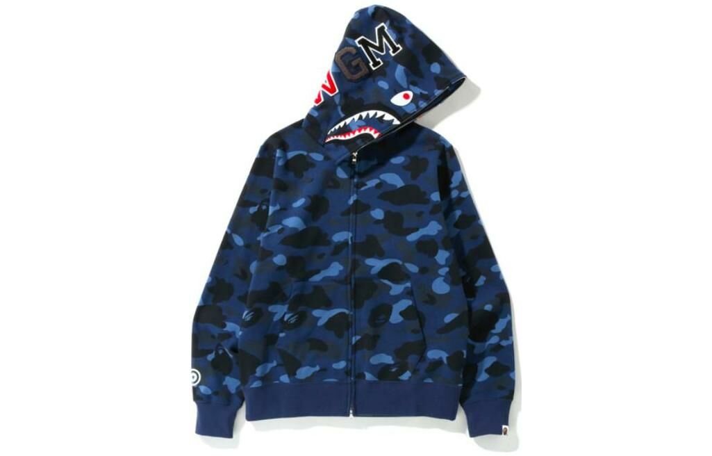 【代購】A BATHING APE Color Camo Shark Full Zip Hoodie SS22