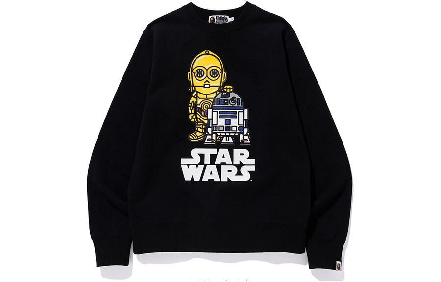 【代購】A BATHING APE X Star Wars R2 D2 & C 3PO Crewneck