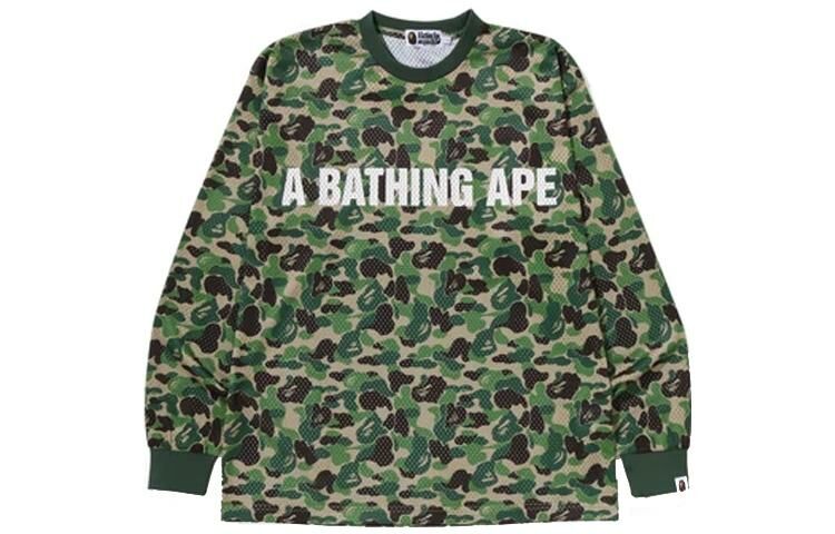 【代購】A BATHING APE Abc Camo Mesh Relaxed Fit L/S Tee