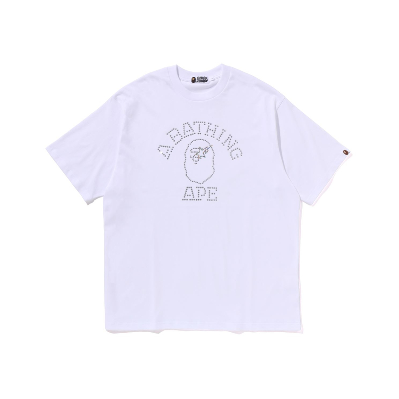 【代購】A BATHING APE Rhinestone College Relaxed Fit Tee