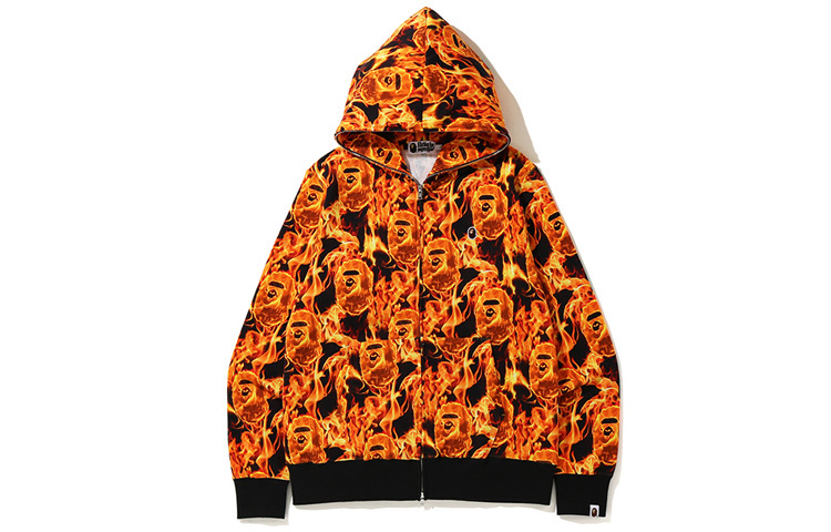 【代購】A BATHING APE Flame Shark Full Zip Hoodie