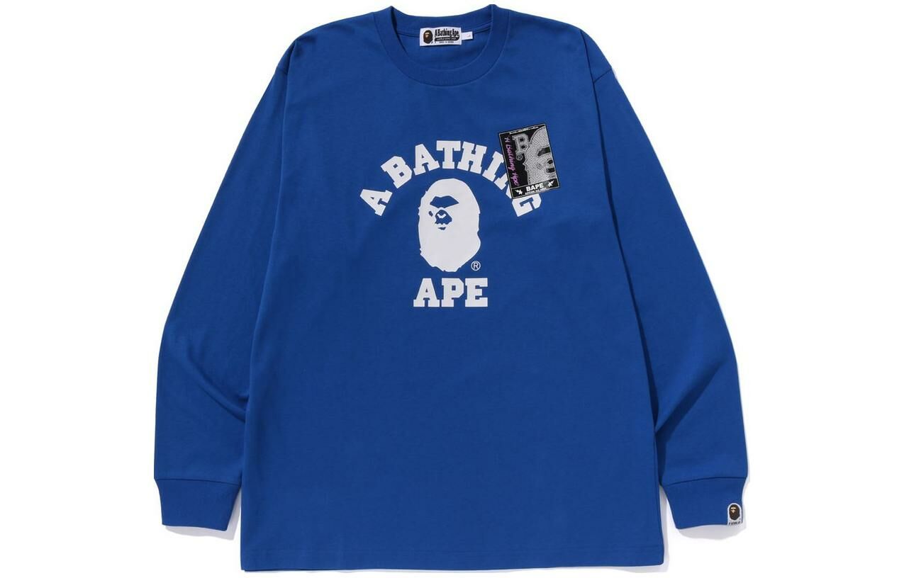 【代購】A BATHING APE Mad Face College Long Sleeve Tee