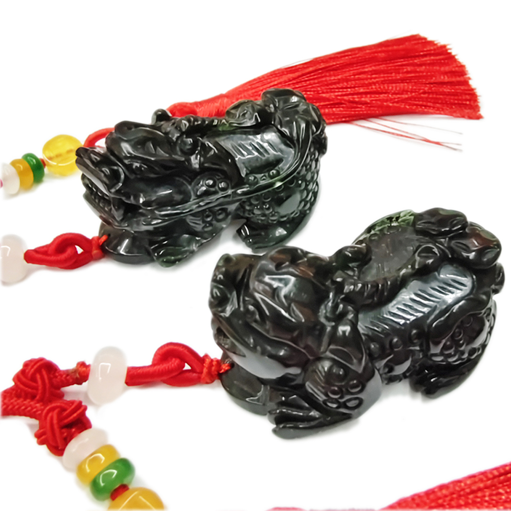 貔貅墨玉{開運招財}1對掛飾【十方】150284