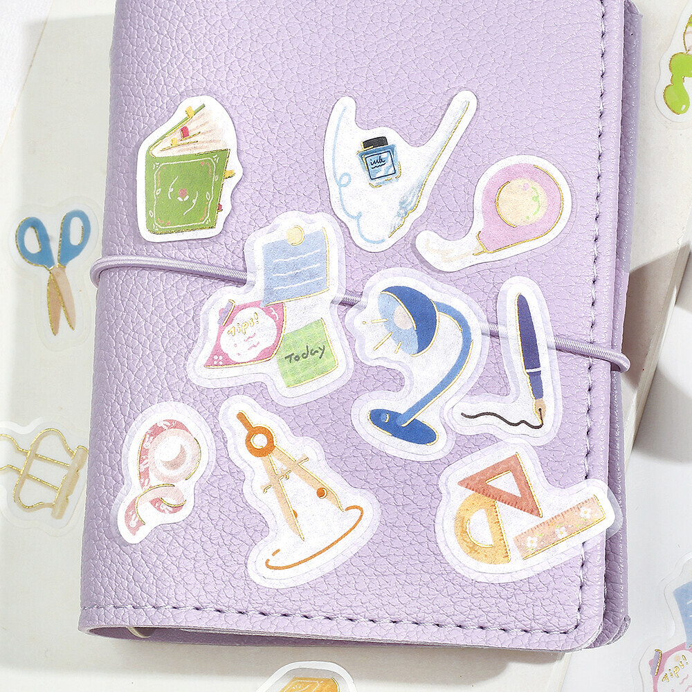 文具 45入箔押和紙貼紙包 IPPAI ｜日本BGM