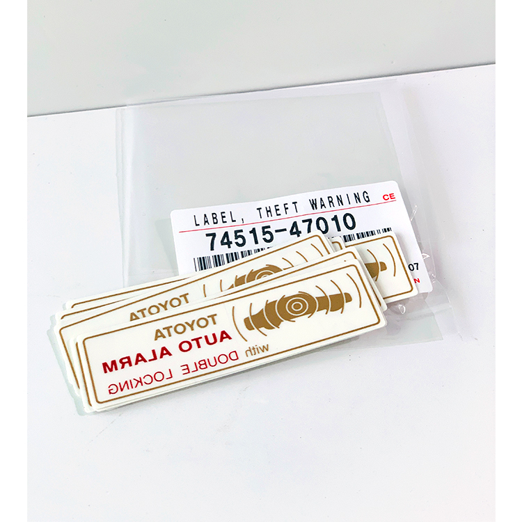 日本TOYOTA原廠 AUTO ALARM 盜難警報貼紙 A 日規化貼紙