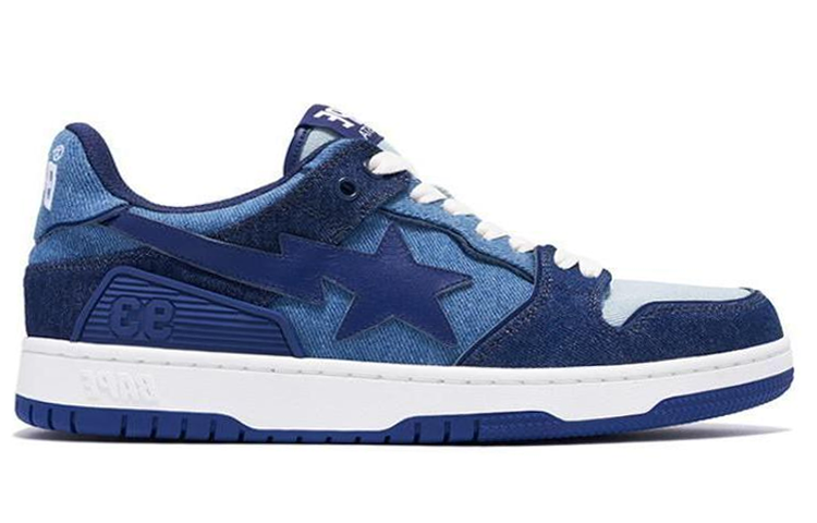 【代購】BAPE A BATHING APE Sk8 Sta Indigo Denim