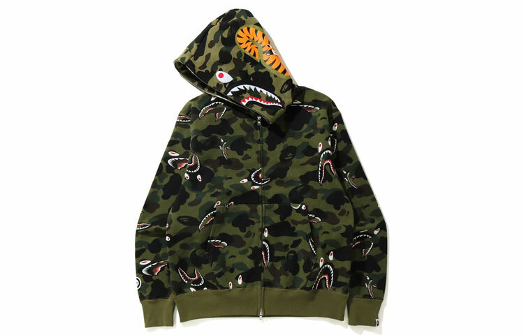 【代購】A BATHING APE Shark 1st Camo Shark Relaxed Full Zip Hoodie