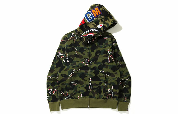 【代購】A BATHING APE Shark 1st Camo Shark Relaxed Full Zip Hoodie