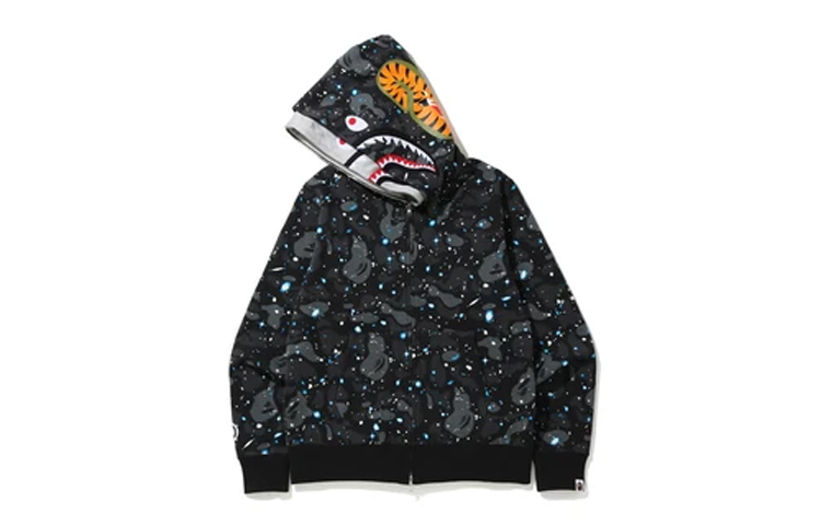 【代購】A BATHING APE Space Camo Shark Wgm Full Zip Hoodie