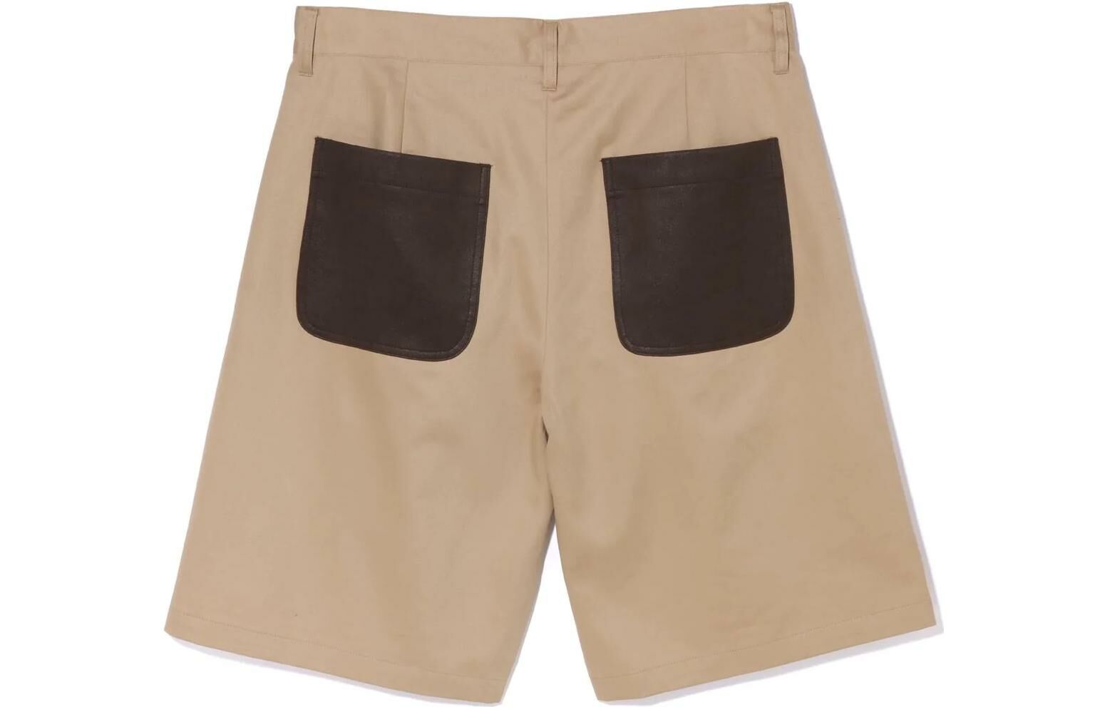 【代購】A BATHING APE Multi Motif Leather Pocket Chino Shorts