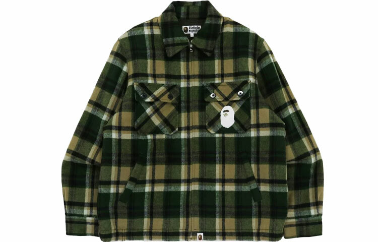 【代購】A BATHING APE Check Zip Cpo Jacket