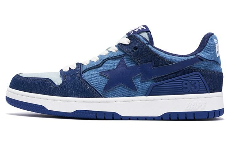 【代購】A BATHING APE SK8 STA Low-Top Skateboard Shoes Women's Dark Blue