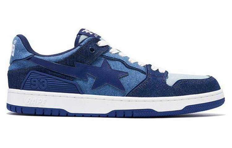 【代購】A BATHING APE SK8 STA Low-Top Skateboard Shoes Women's Dark Blue