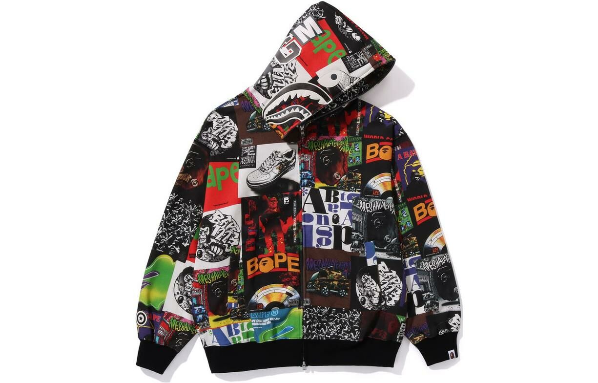 【代購】A BATHING APE Album Monogram Shark Hoodie