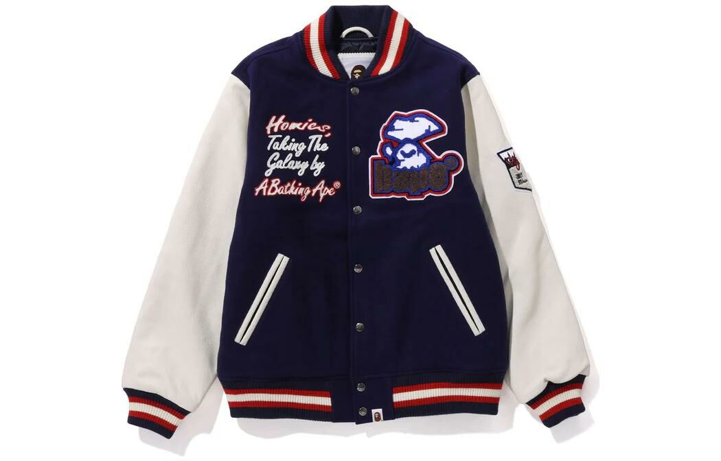 【代購】A BATHING APE Logo Patch Varsity Jacket