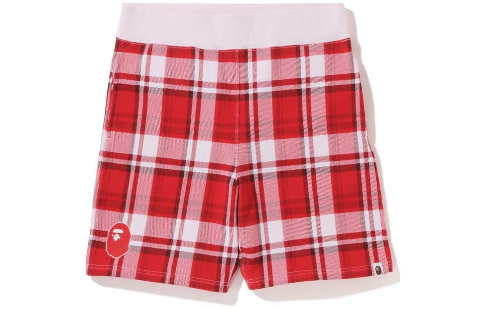 【代購】A BATHING APE Check Gift Sweat Shorts