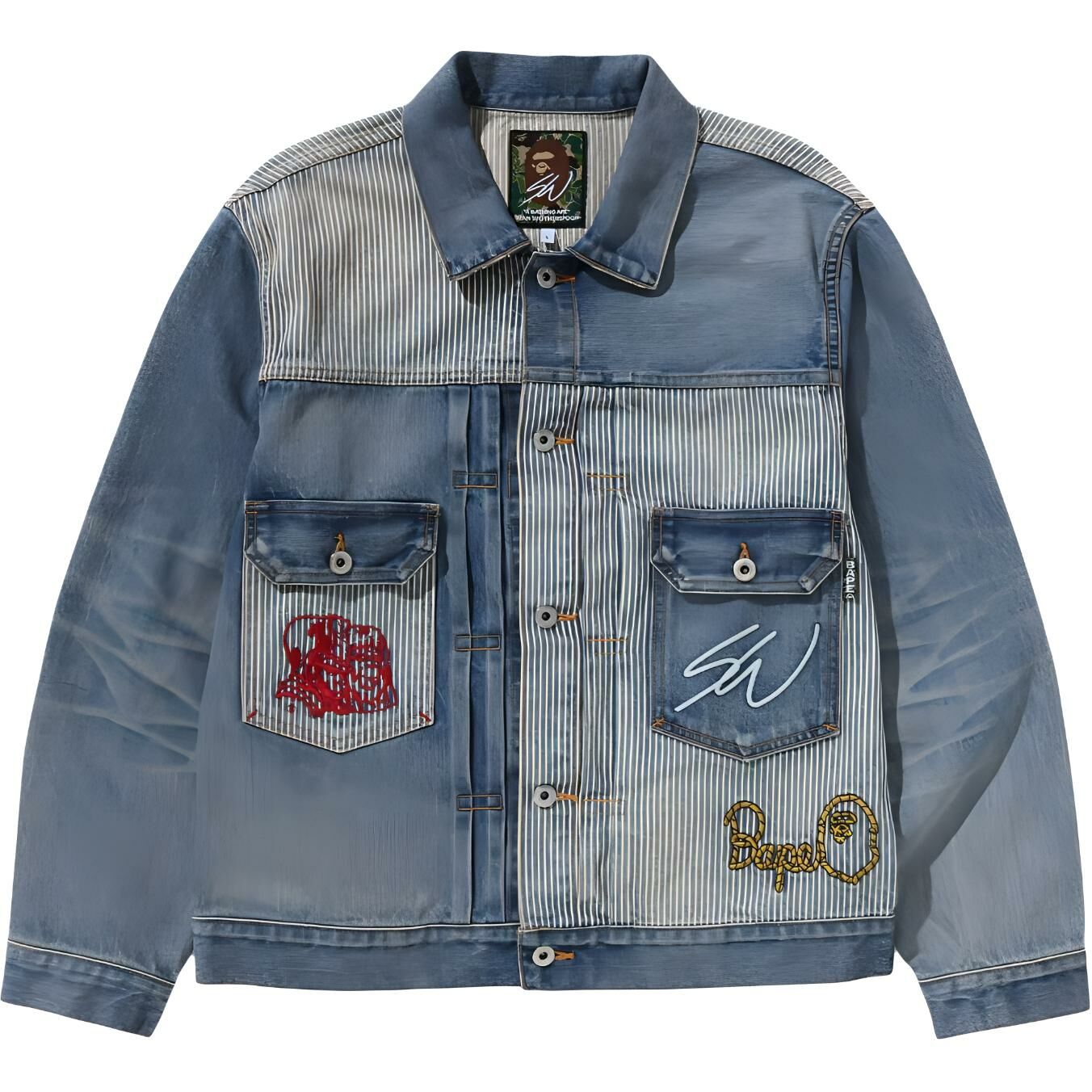 【代購】A BATHING APE X Sean Wotherspoon Embroidery Denim Jacket