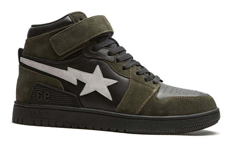 【代購】A BATHING APE A Bathing Bape Sk8 Court Sta Hi 'Olive Black'