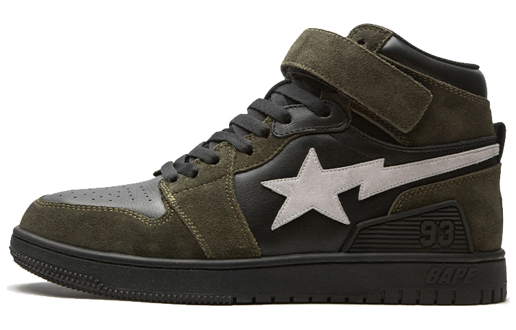 【代購】A BATHING APE A Bathing Bape Sk8 Court Sta Hi 'Olive Black'