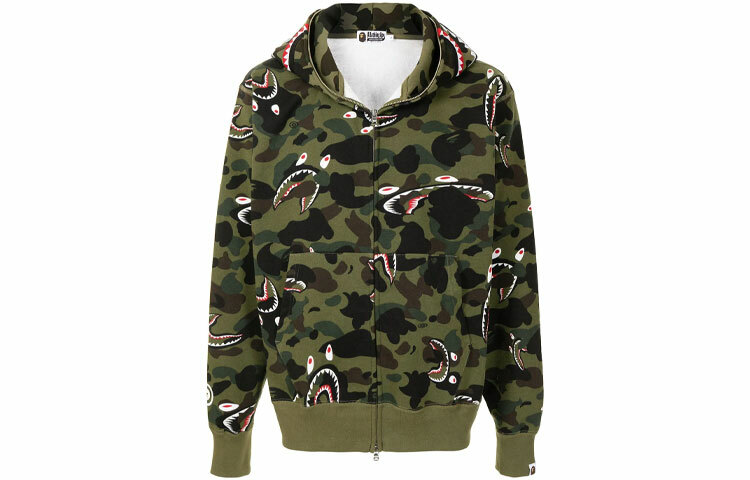 【代購】A BATHING APE Shark 1St Camo Shark Full Zip Hoodie SS23