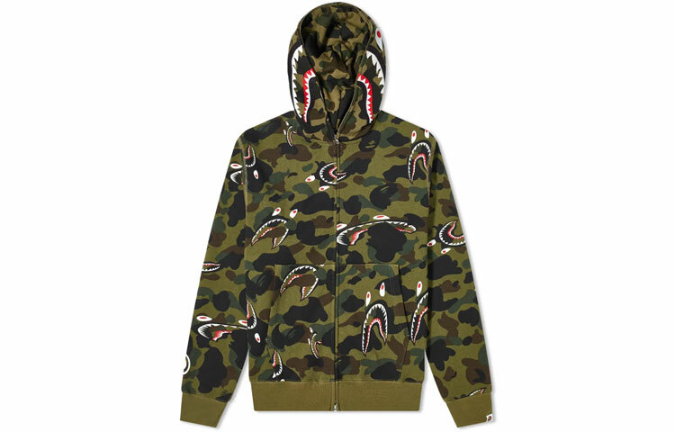 【代購】A BATHING APE Shark 1St Camo Shark Full Zip Hoodie SS23