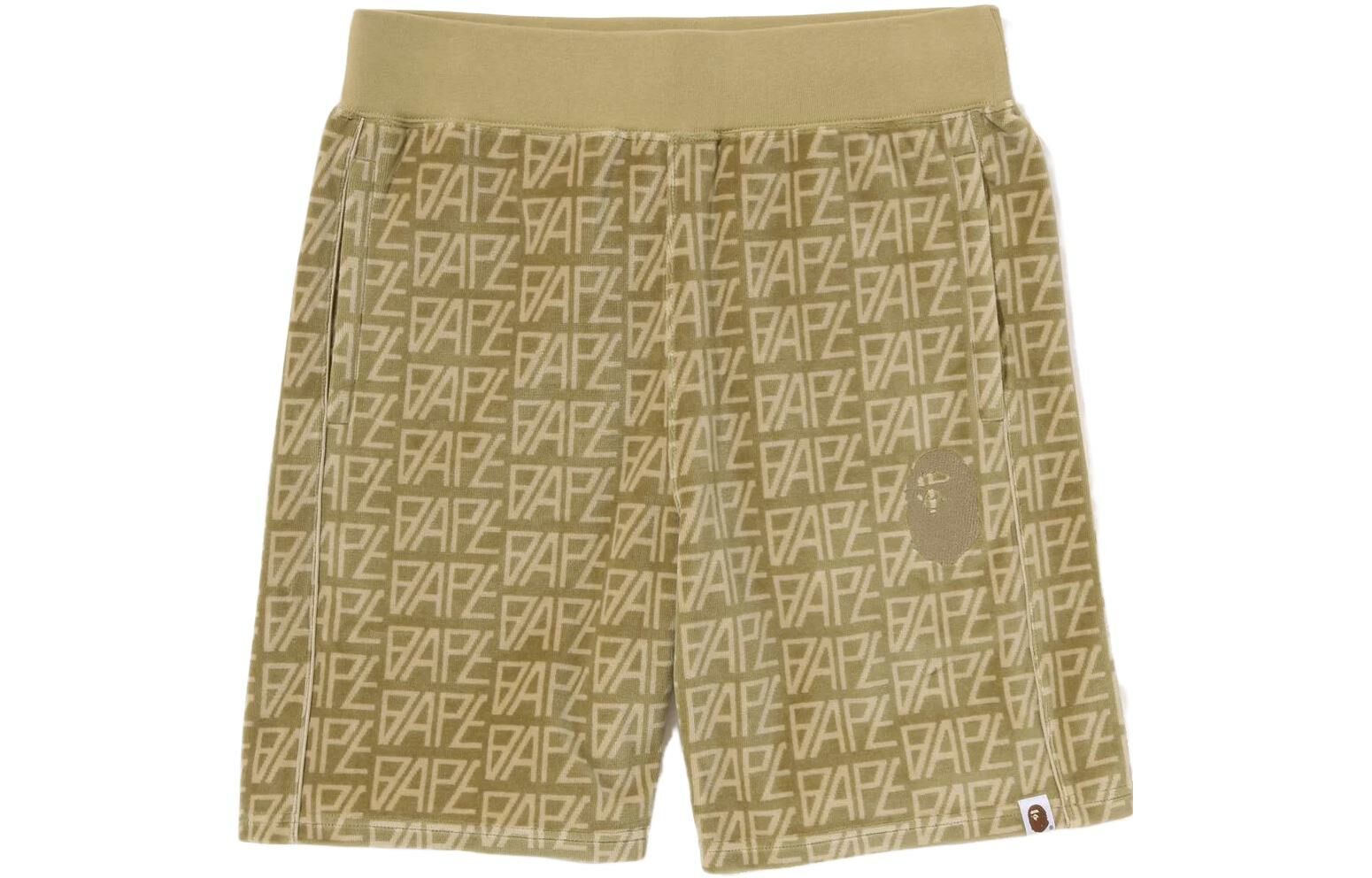 【代購】A BATHING APE Logo Monogram Velour Shorts