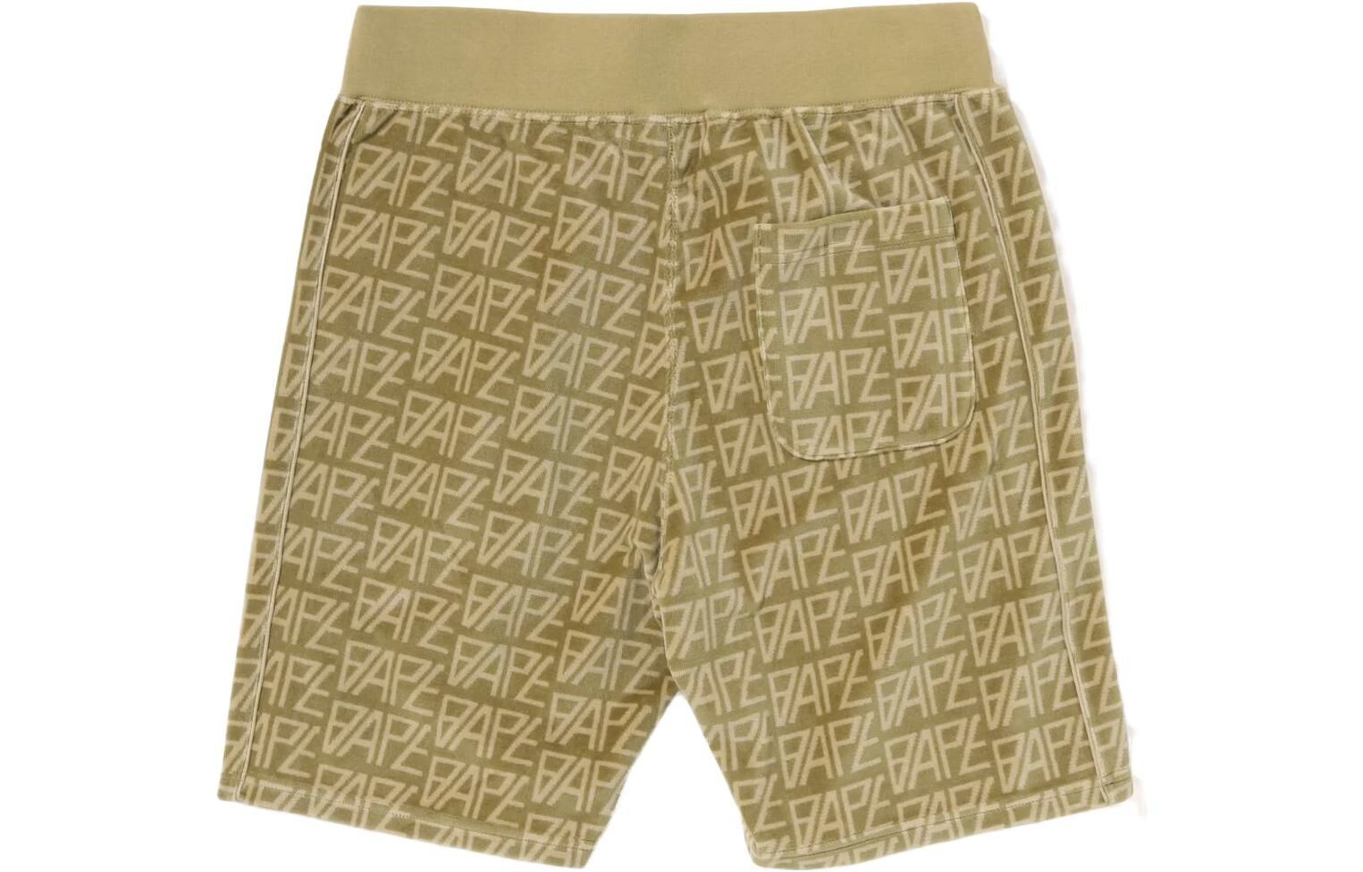 【代購】A BATHING APE Logo Monogram Velour Shorts