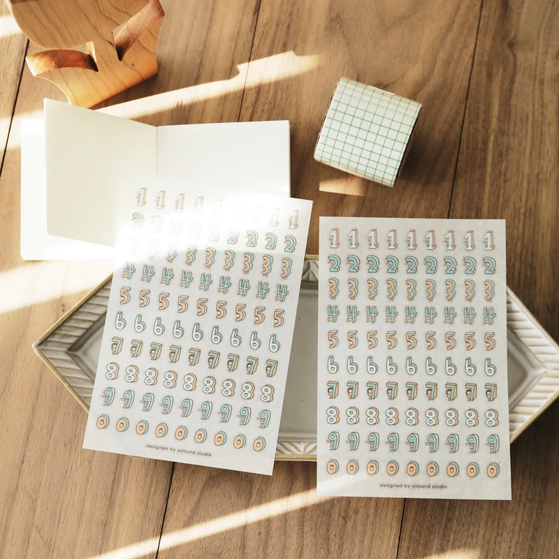 數字 2入轉印貼紙｜右手超人