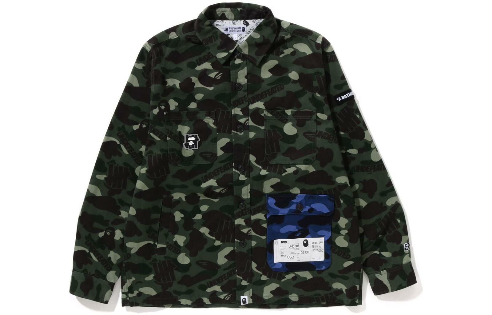 【代購】A BATHING APE X Undefeated Color Camo Flannel Jacket
