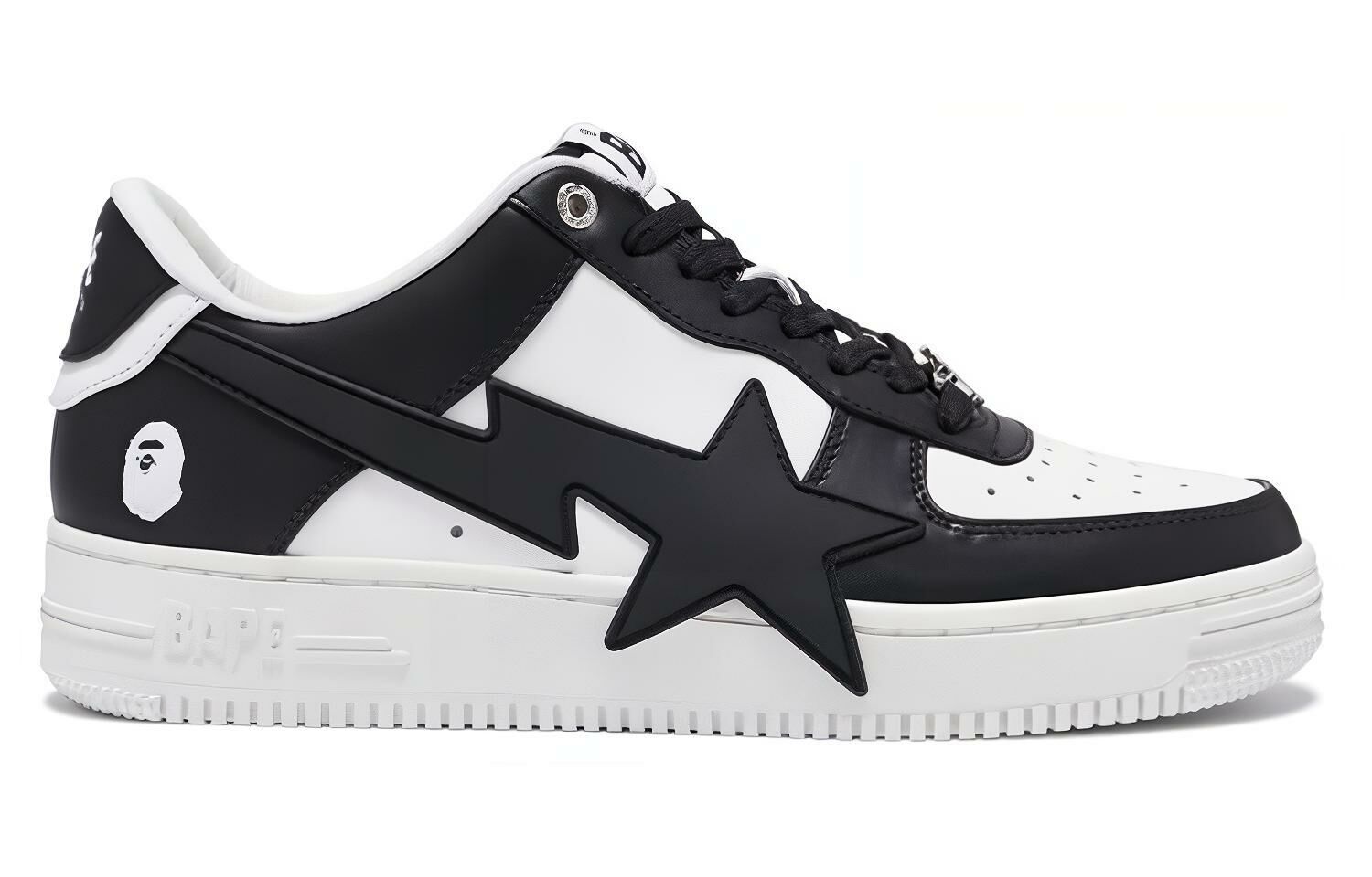 【代購】A BATHING APE STA OS Anti-Slip Wear-Resistant Low-Top Skateboard Shoes Men's White Black