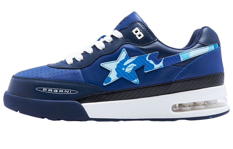 【代購】A BATHING APE X Pagani Road Sta Leather Low 'Blue'