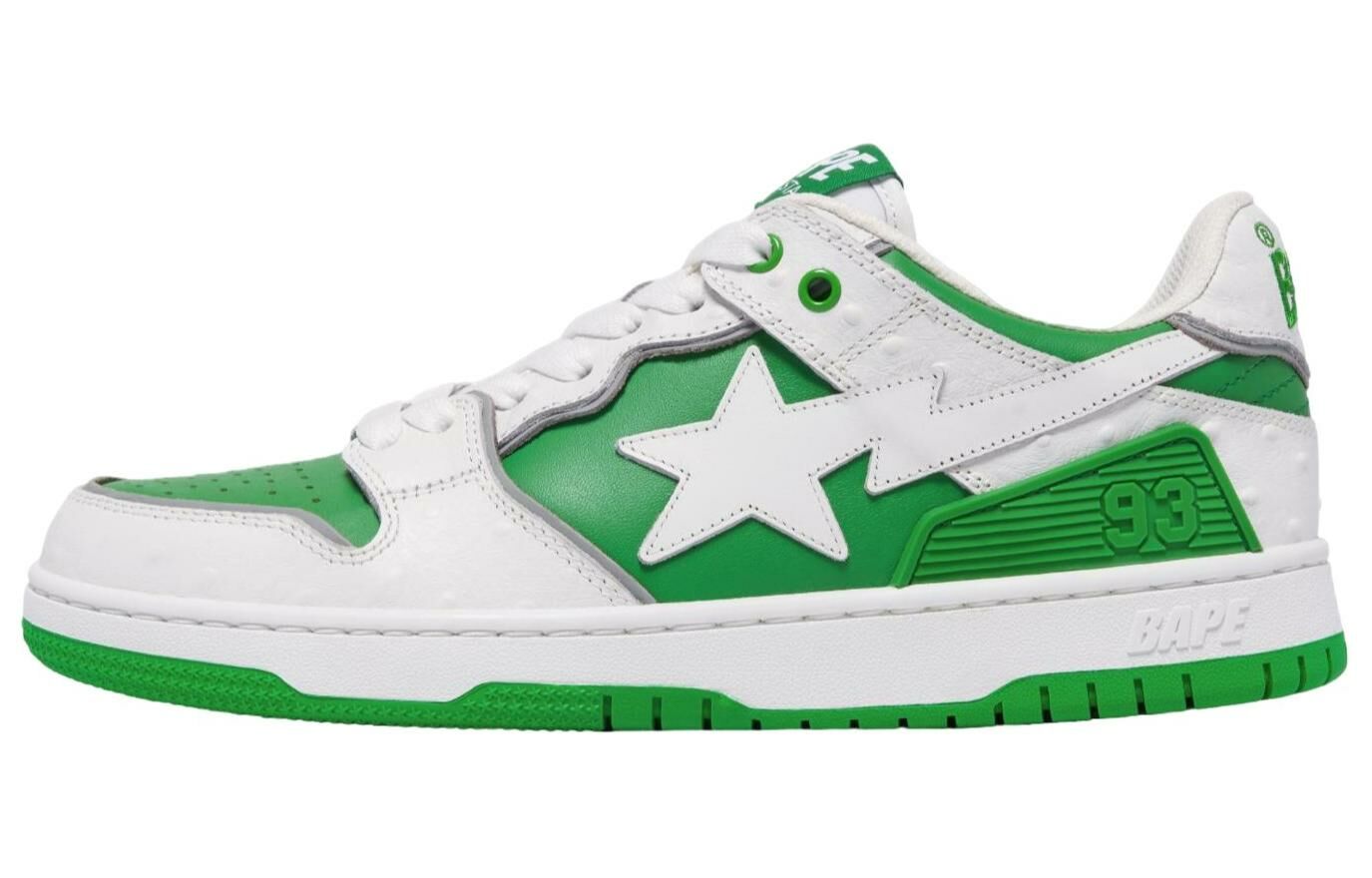 【代購】BAPE A BATHING APE Sk8 Sta #1 Ostrich Pack White Black