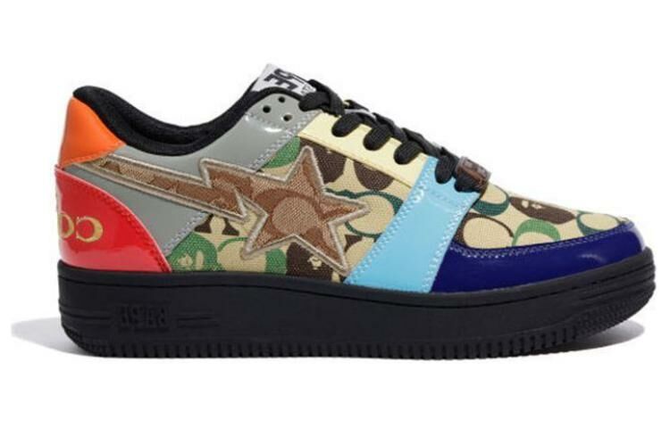 【代購】A BATHING APE X Coach Bape Sta 'Black Red Blue'