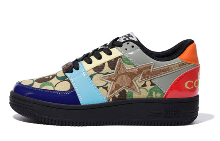 【代購】A BATHING APE X Coach Bape Sta 'Black Red Blue'