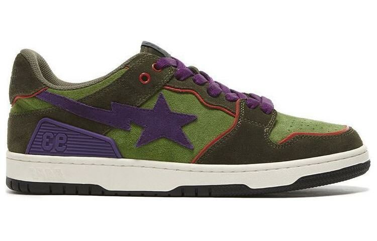 【代購】A BATHING APE Bape Sta Sk8 'Green Dark Purple'