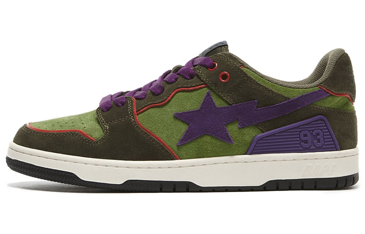 【代購】A BATHING APE Bape Sta Sk8 'Green Dark Purple'