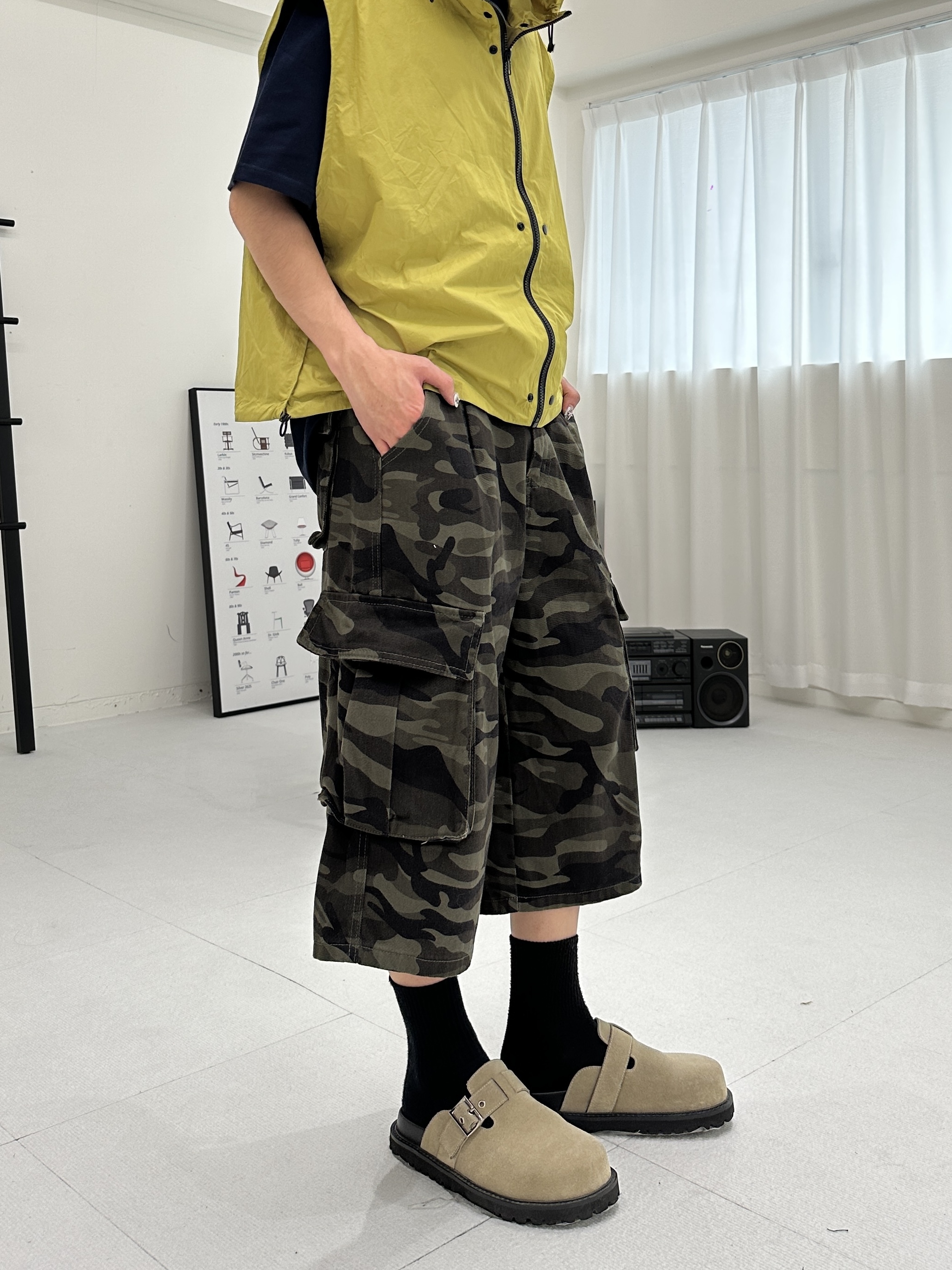 迷彩 七分褲 街頭必備